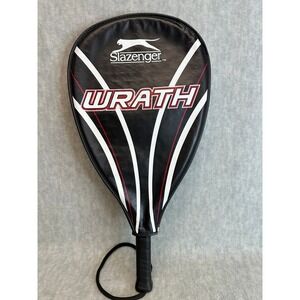 Slazenger Wrath Racquetball 22" Racquet with Zip Cover Black Red White Racket